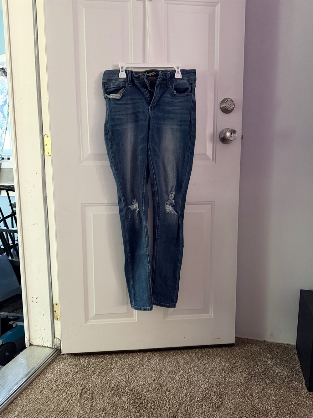 Indigo Rein Skinny Distressed Blue Jeans